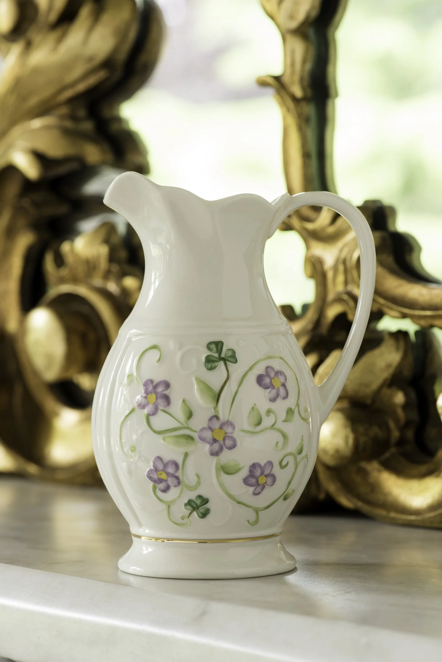 Belleek Flax Pitcher — Fáilte Irish Import Shop